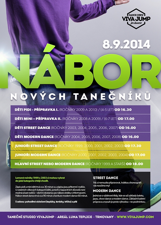 NÁBOR NOVÝCH TANEČNÍKŮ