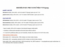 Rozdílovky pro tanečníky z předešlé sezóny