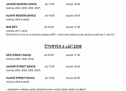 ROZDÍLOVKY 2018 / 5.-6.9.2018